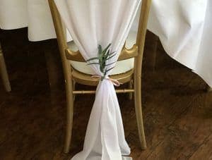 Wedding chair sash