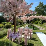 Pink cherry blossom tree hire