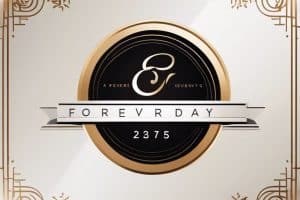 The foreverday logo in gold and black.